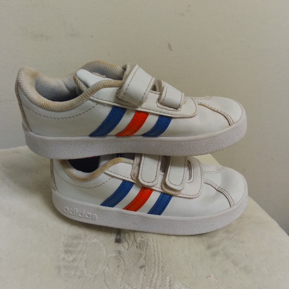 Kids ADIDAS Red White Blue Sneakers Size 8K - 5 Inches Inside KIDS - Picture 13 of 16
